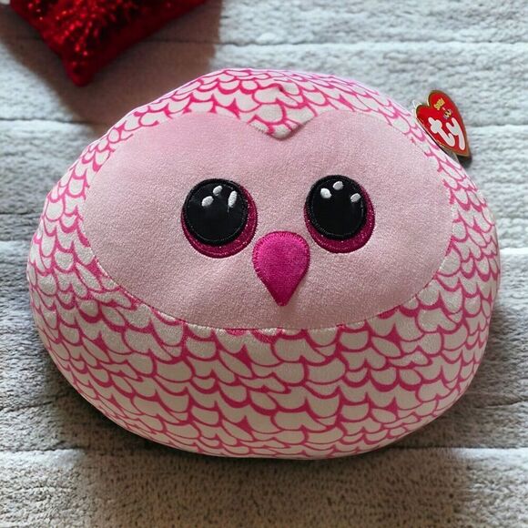 Squishmallows Other - TY Squish-A-Boos Pinky Owl Plush Stuffed Animal Large 13"